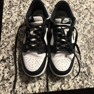 Nike Dunk Low Panda black and white size 8 women!